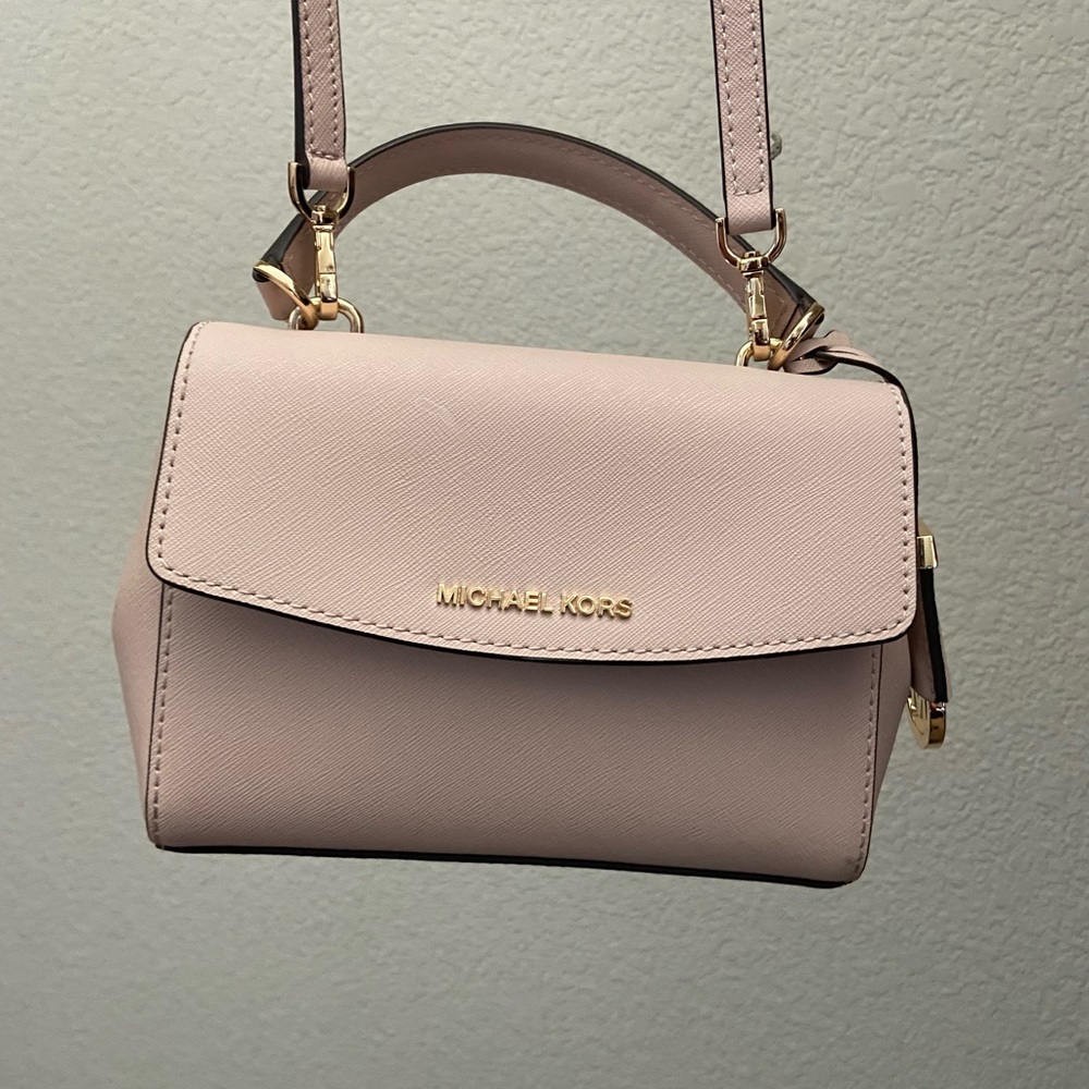Michael Kors Crossbody Bag Ava Mini Saffiano Leather Misty Rose